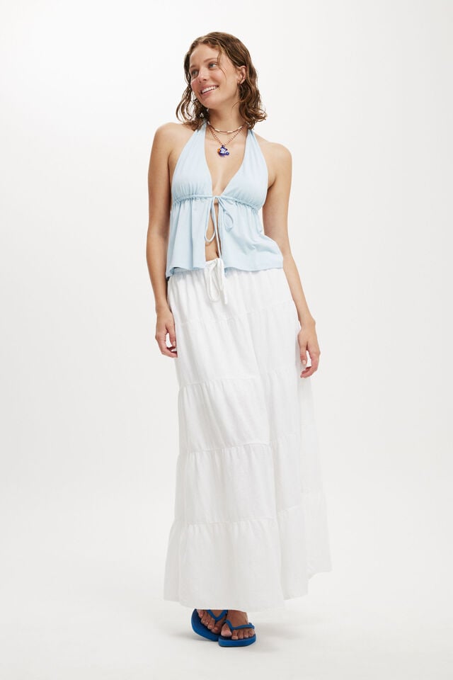 cotton on Haven Multi Tiered Maxi Skirt white