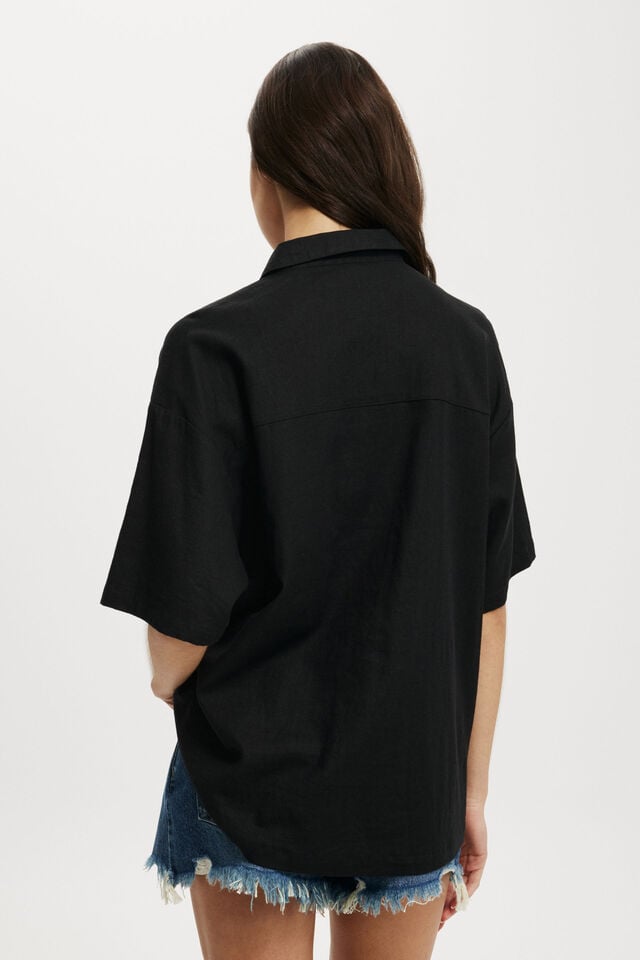 Cotton On Haven Short Sleeve Shirt Black
