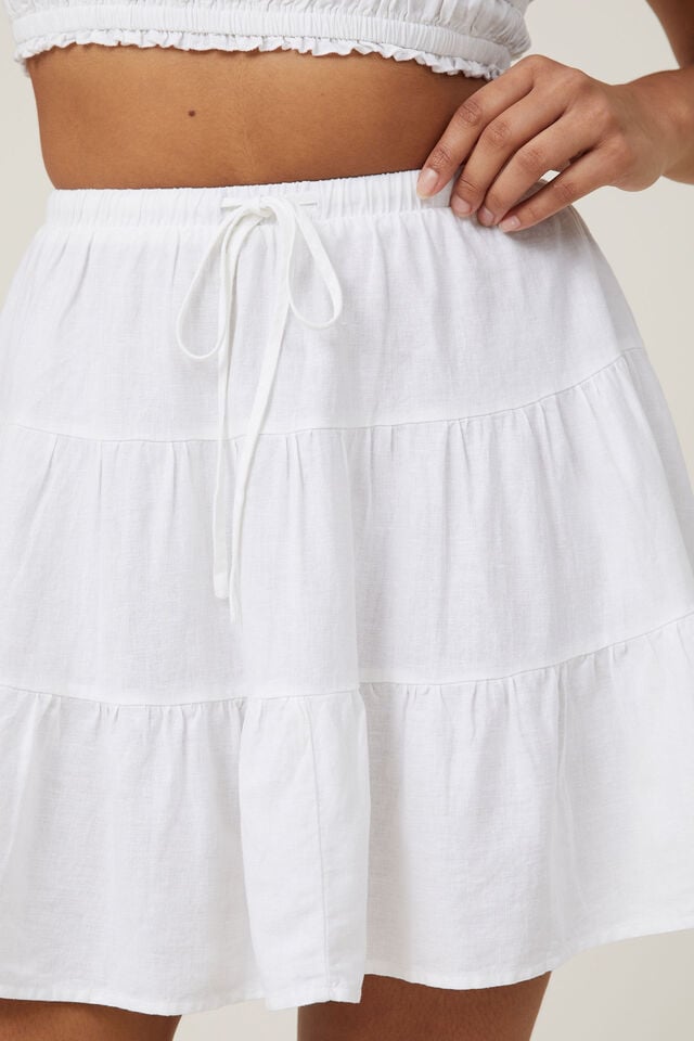 Cotton On Haven Tiered Mini Skirt White