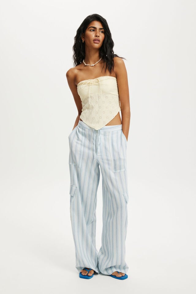 cotton on Haven Utility Pant ava stripe blue