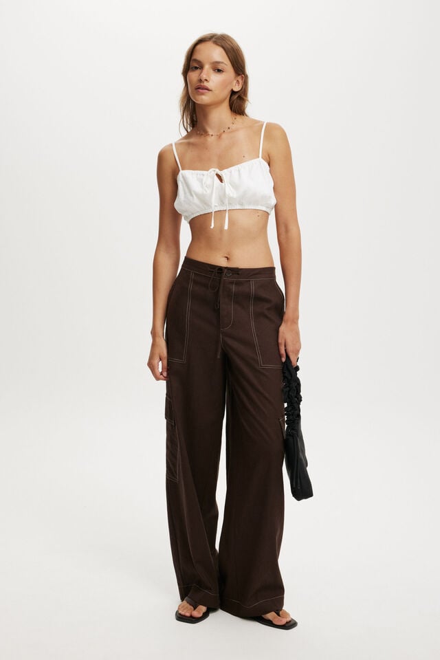 cotton on Haven Utility Pant dark oak