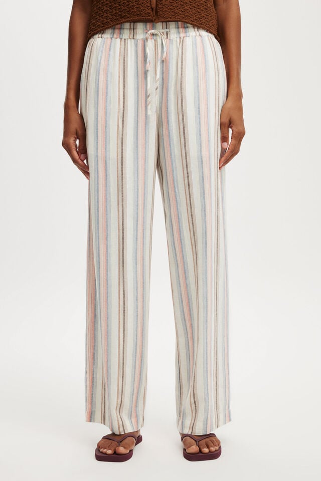 Cotton On Haven Wide Leg Pant Morgan Stripe Multi