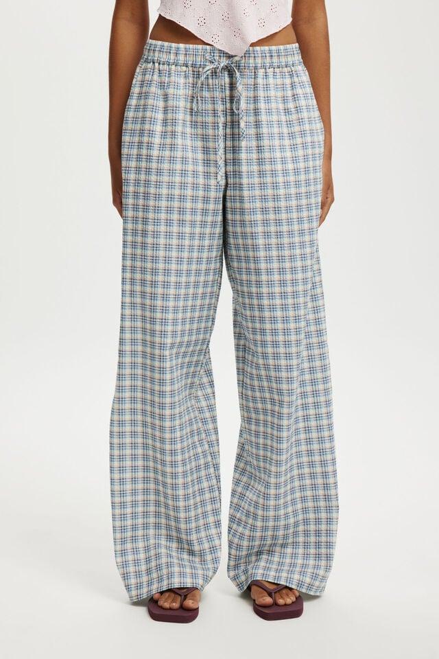 Cotton On Haven Wide Leg Pant Olivia Check Texture