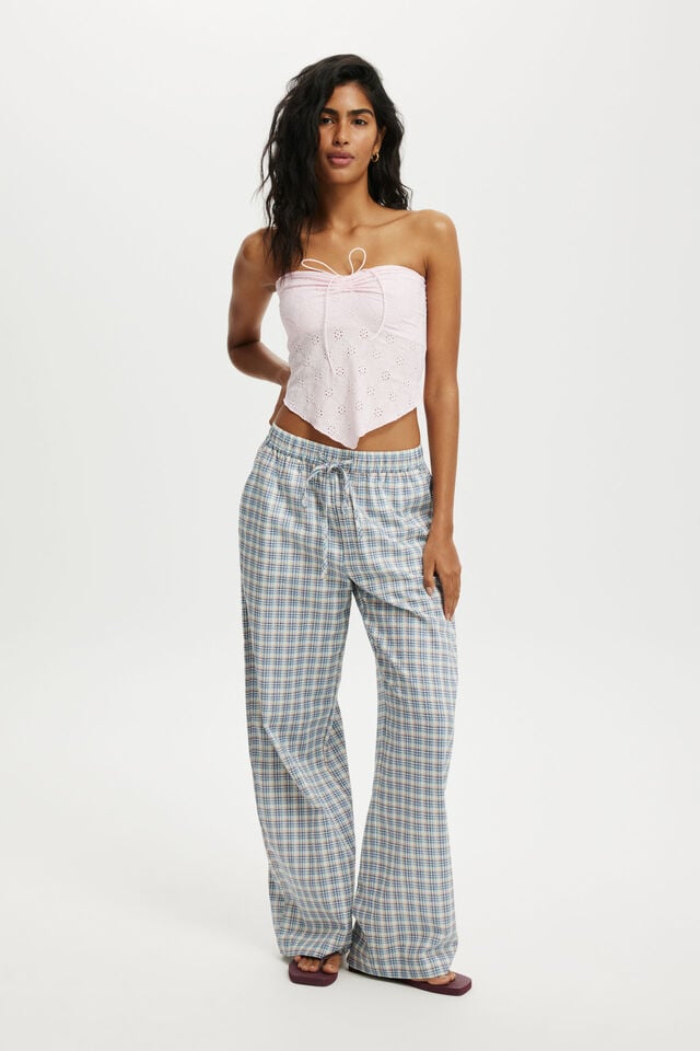 cotton on Haven Wide Leg Pant olivia check texture
