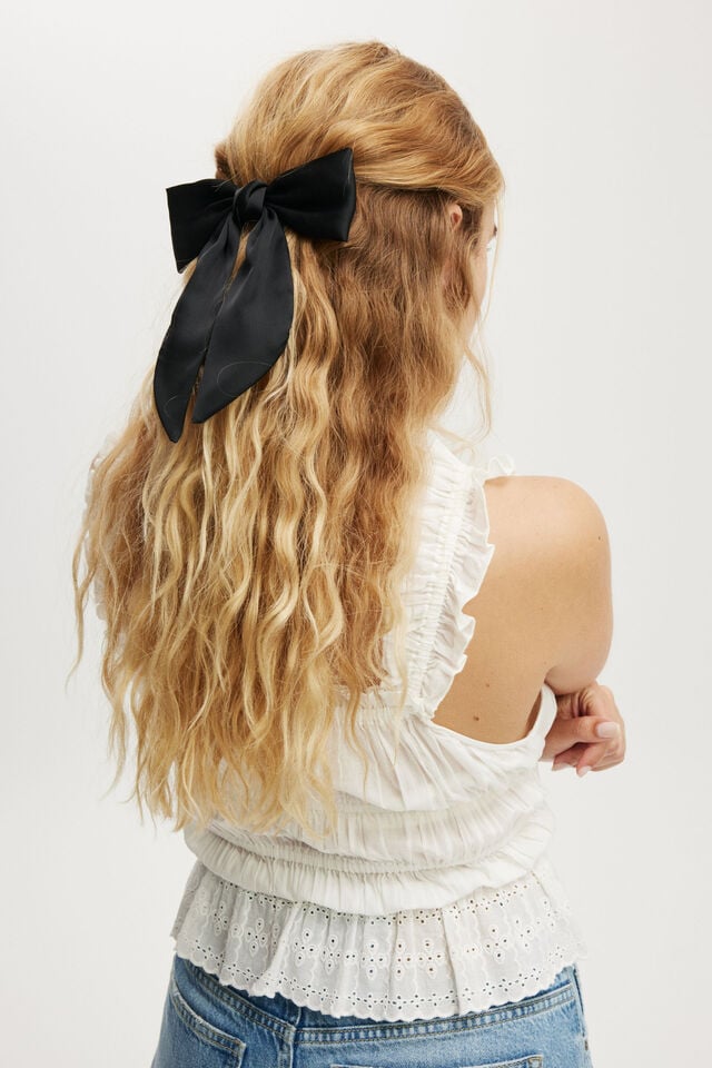 cotton on Heidi Hair Bow black satin