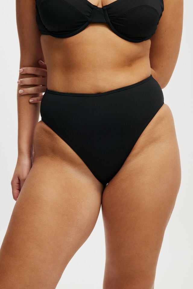 Cotton On Highwaisted Cheeky Bikini Bottom Black