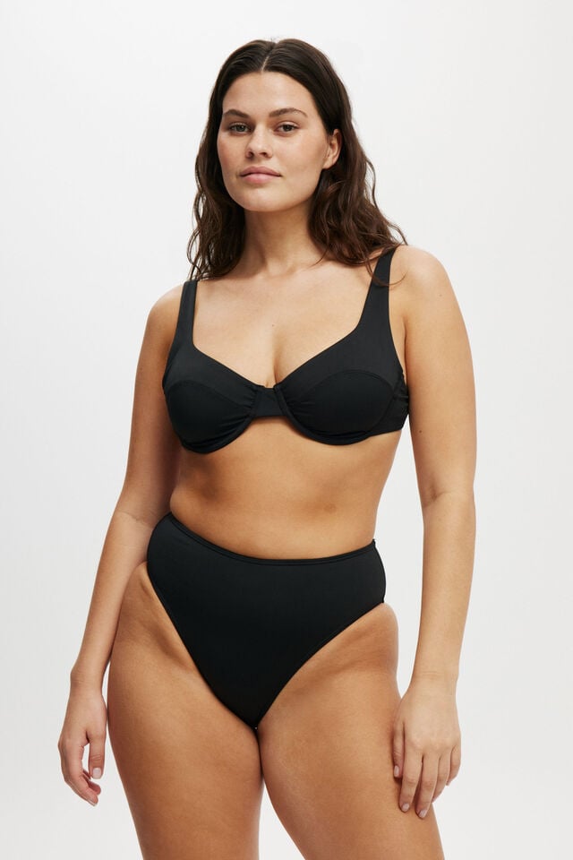 Cotton On Highwaisted Cheeky Bikini Bottom Black