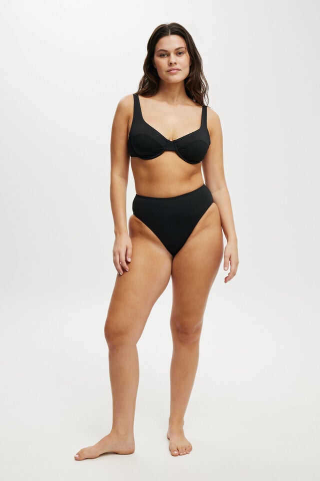 cotton on Highwaisted Cheeky Bikini Bottom black