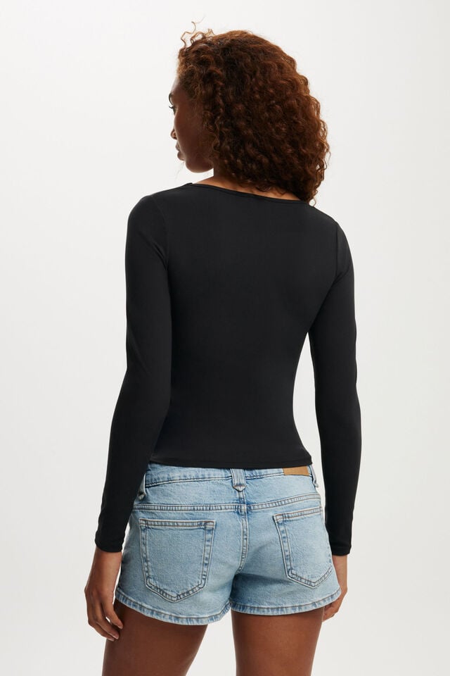 Cotton On Hold Me Long Sleeve Black