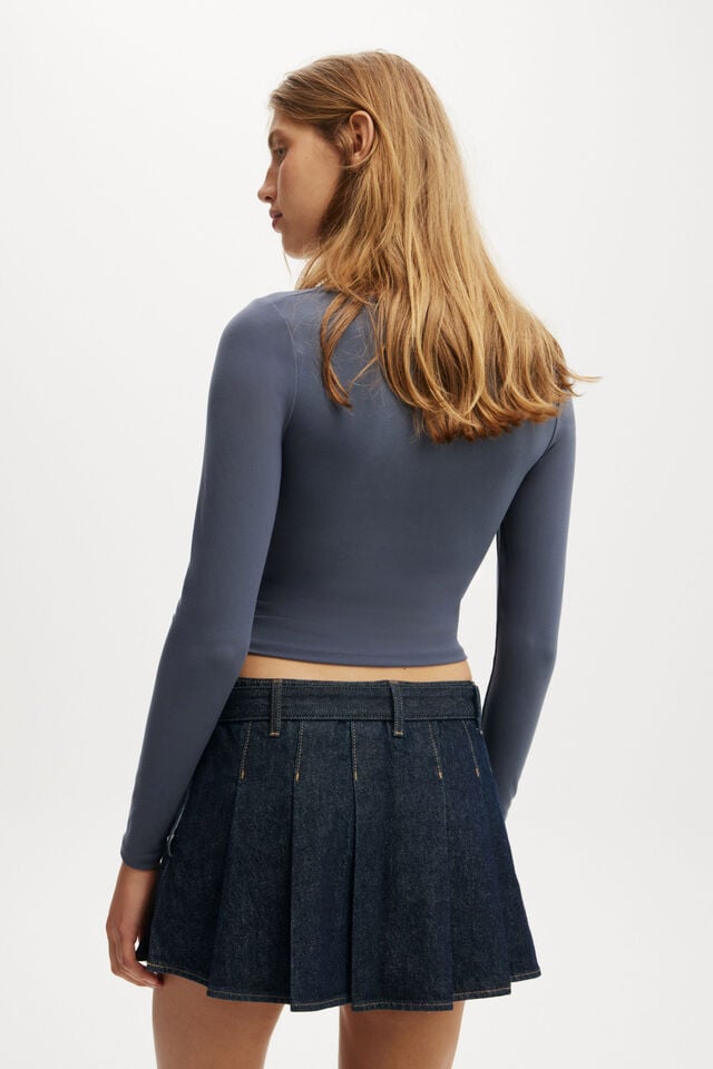 Cotton On Hold Me Long Sleeve Blue Slate