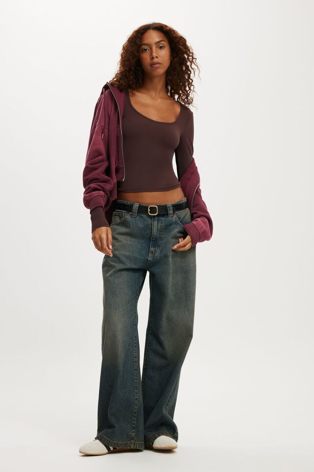 Cotton On Hold Me Long Sleeve Dark Oak