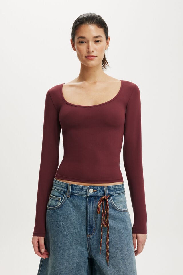 Cotton On Hold Me Long Sleeve Sour Cherry