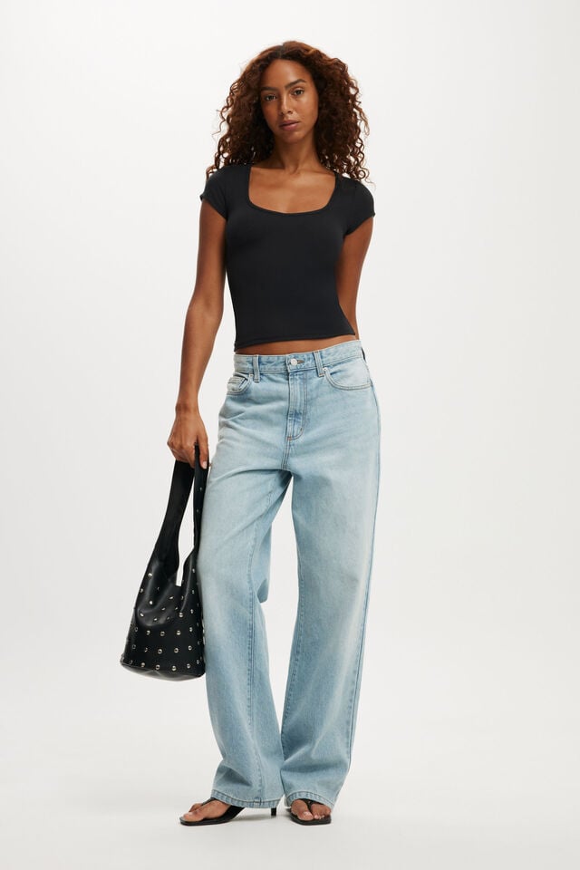 Cotton On Hold Me Short Sleeve Black