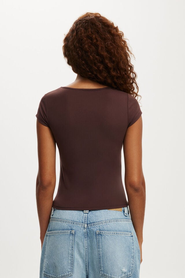 Cotton On Hold Me Short Sleeve Dark Oak