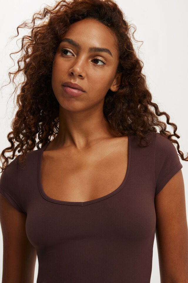 Cotton On Hold Me Short Sleeve Dark Oak