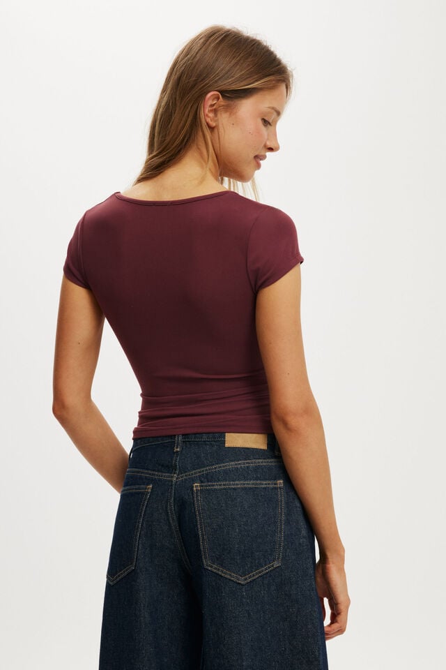 Cotton On Hold Me Short Sleeve Sour Cherry