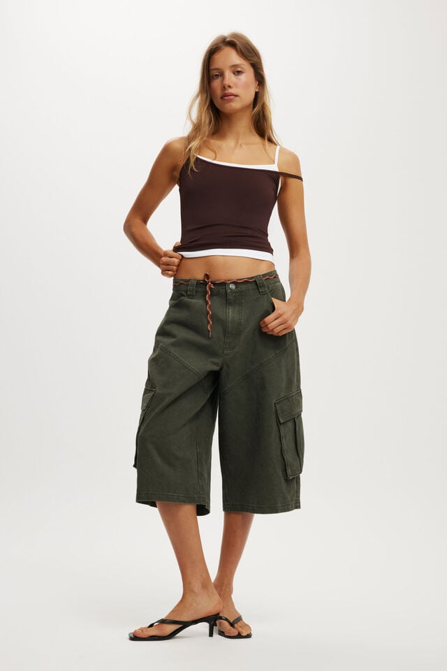 Cotton On Hold Me Tank Dark Oak