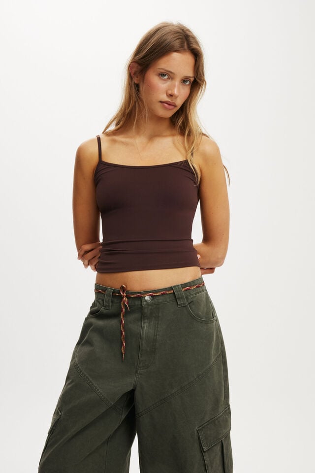 cotton on Hold Me Tank dark oak