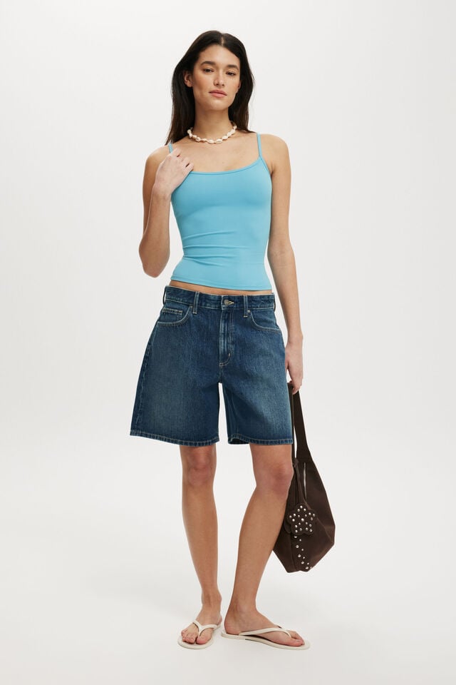 Cotton On Hold Me Tank Tanzanite Blue