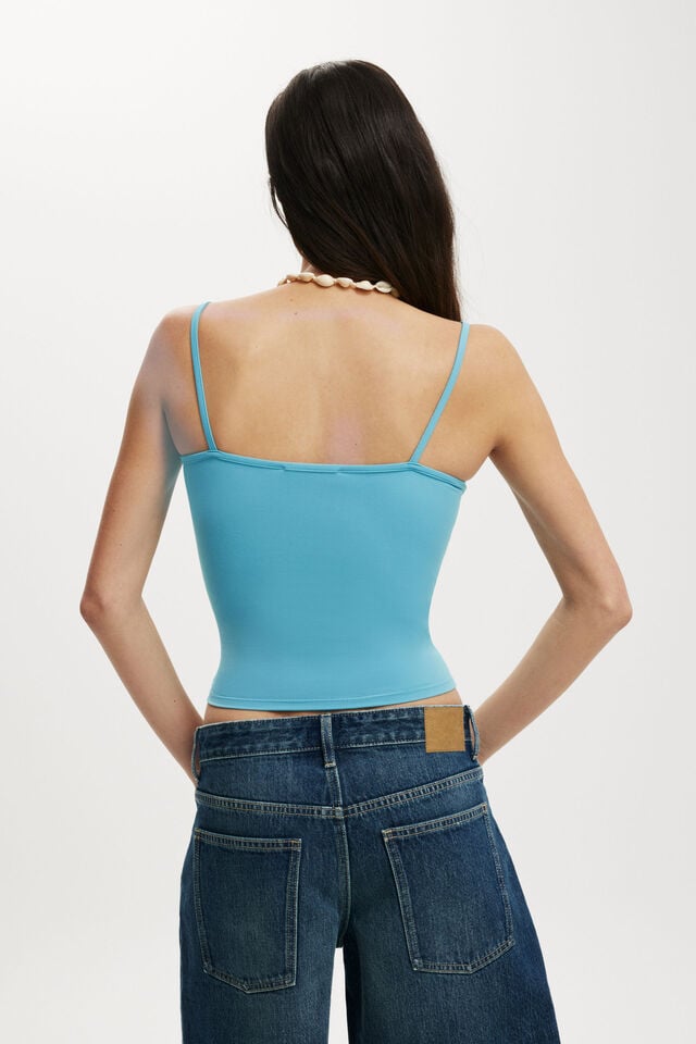 Cotton On Hold Me Tank Tanzanite Blue