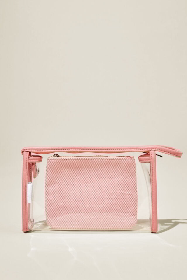 cotton on Holiday Clear Cosmetic Case blush
