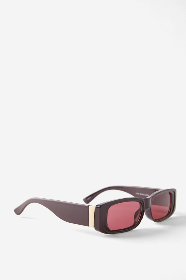 Cotton On Icon Sunglasses Deep Burgundy/burgundy