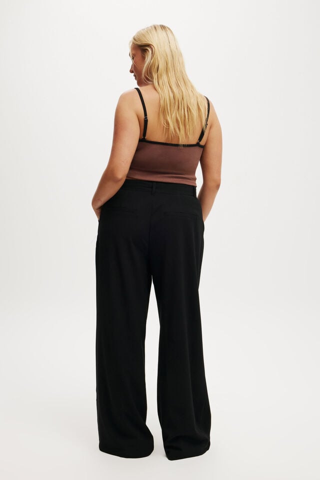 Cotton On Izzy Pleated Suiting Pant Black