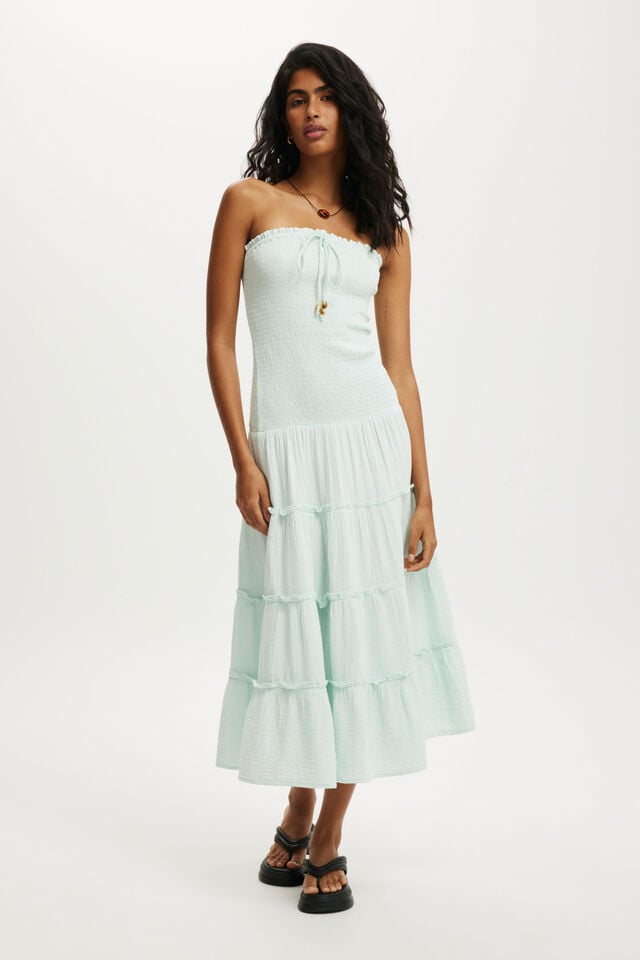 cotton on Jet Set Tube Maxi Dress powder green