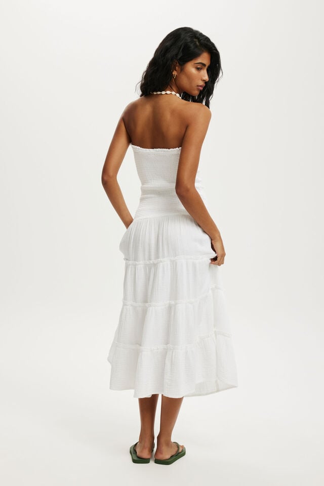 Cotton On Jet Set Tube Maxi Dress White