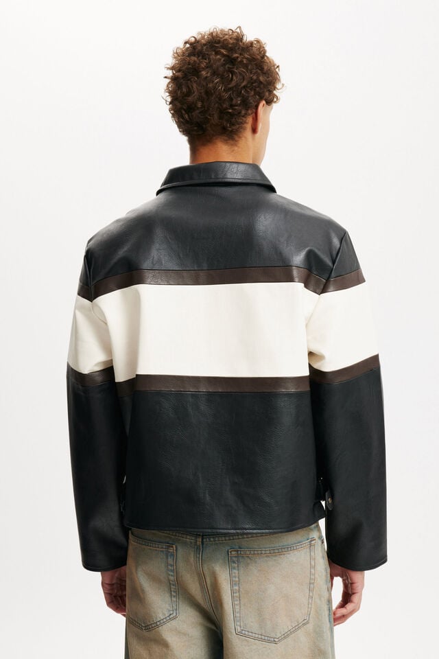 Cotton On Joey Faux Leather Jacket Black