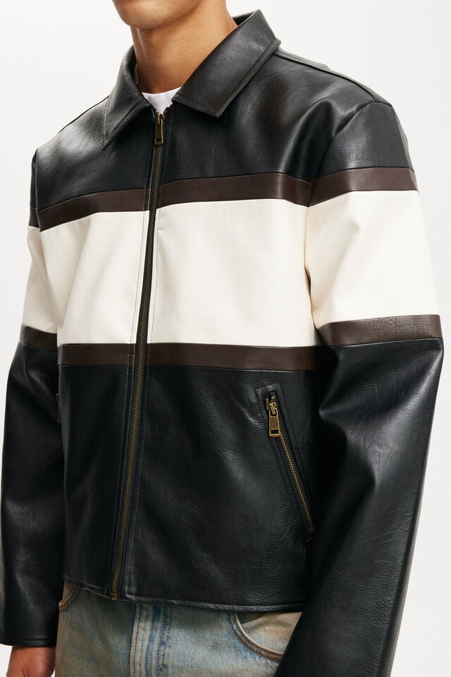 Cotton On Joey Faux Leather Jacket Black