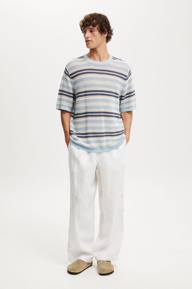 Cotton On Knit Tee Blue Summer Stripe