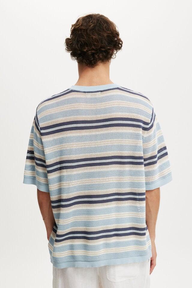 Cotton On Knit Tee Blue Summer Stripe