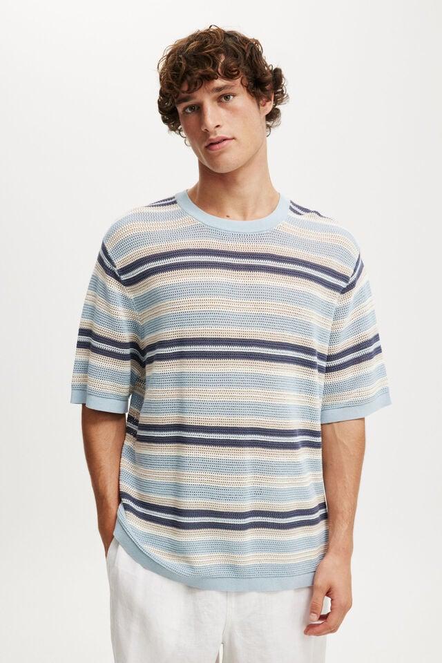 cotton on Knit Tee blue summer stripe