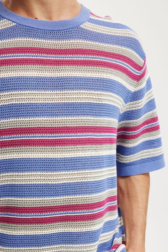 Cotton On Knit Tee Purple Summer Stripe