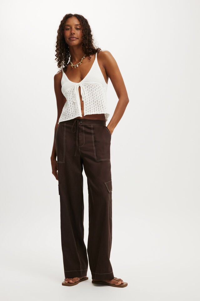 Cotton On Knit Tie Up Cami White