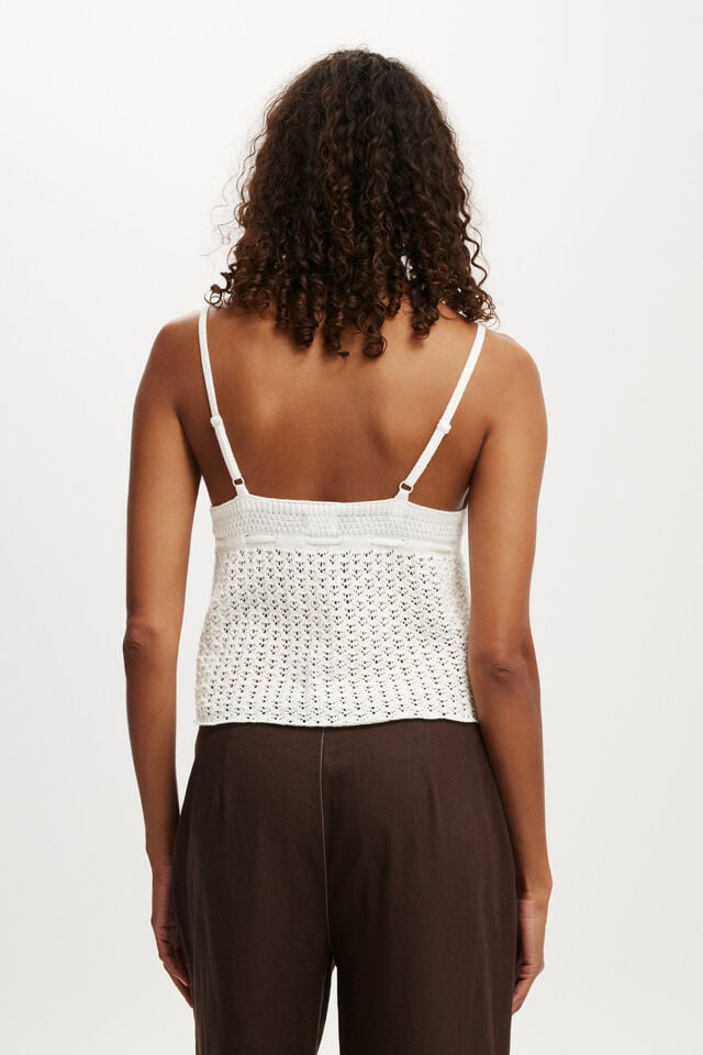 Cotton On Knit Tie Up Cami White