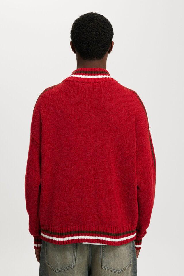 Cotton On Knitted Bomber Scarlet Red