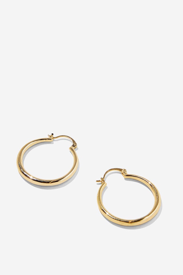 cotton on Large Hoop Earring up gold tubular