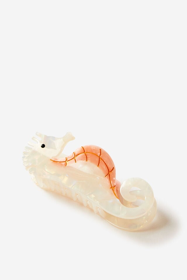 cotton on Lily Hair Claw pink seahorse