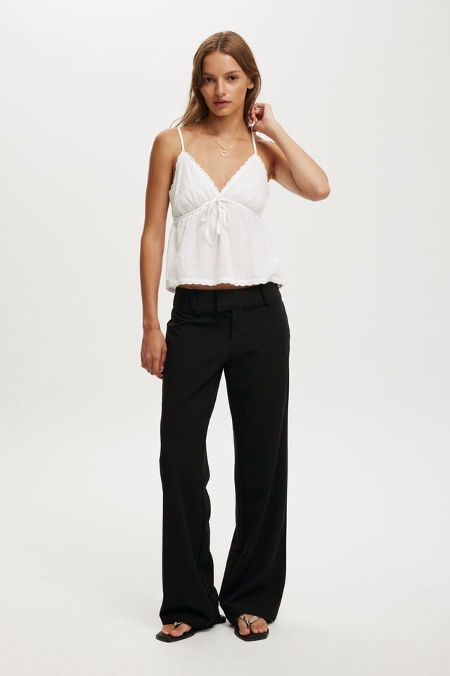 Cotton On Lola Low Rise Suiting Pant Black