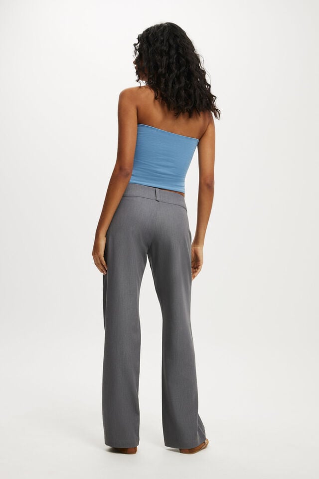 Cotton On Lola Low Rise Suiting Pant Grey Marle