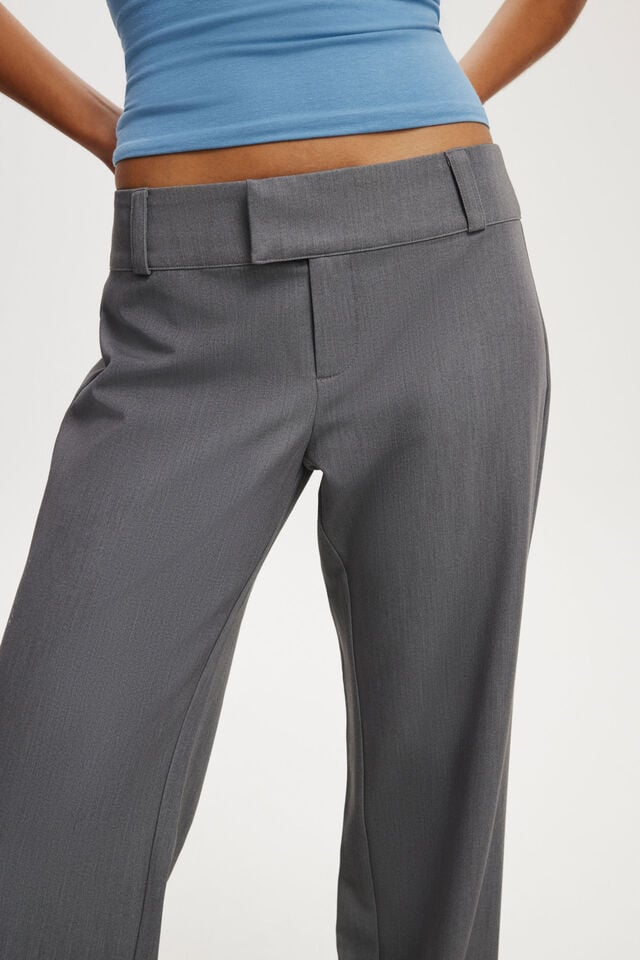 Cotton On Lola Low Rise Suiting Pant Grey Marle