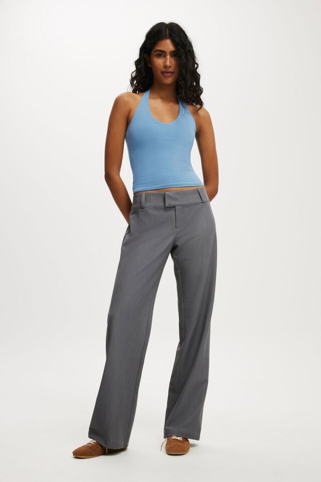 cotton on Lola Low Rise Suiting Pant grey marle