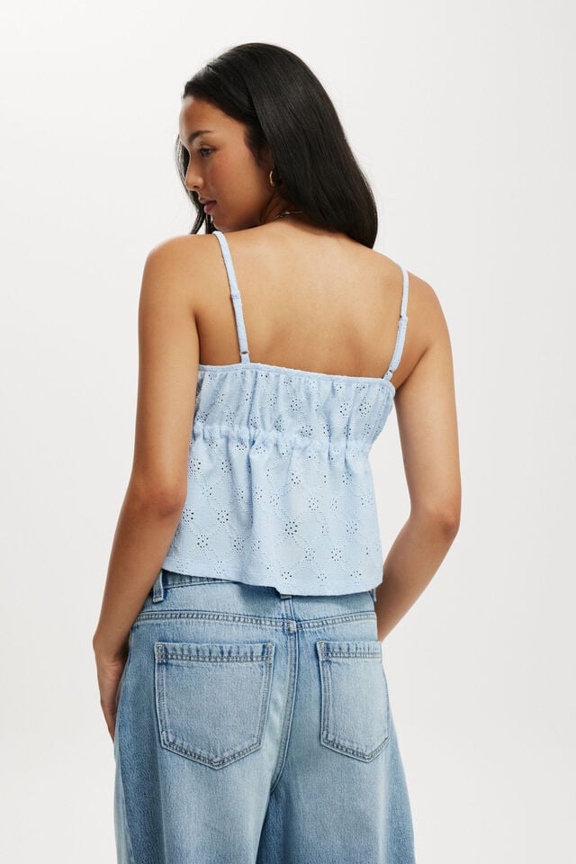 Cotton On Lola Tie Up Cami Daydream Blue