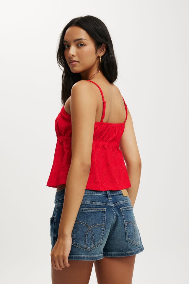 Cotton On Lola Tie Up Cami Lava Flare