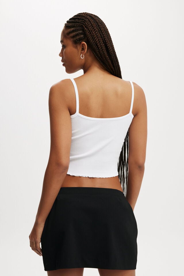 Cotton On Longline Picot Cami Enchante/ White