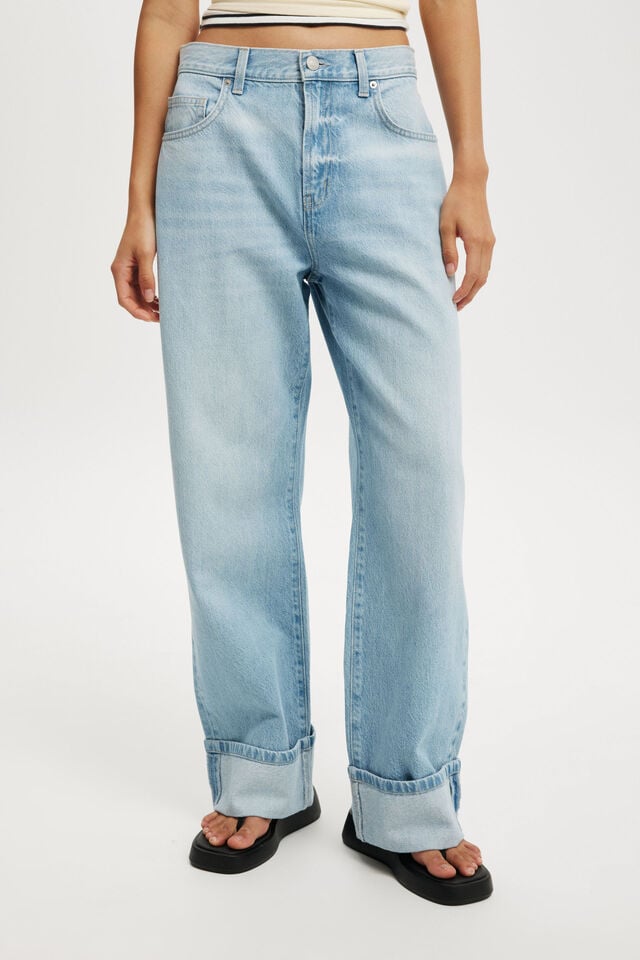 Cotton On Loose Cuff Jean Air Blue