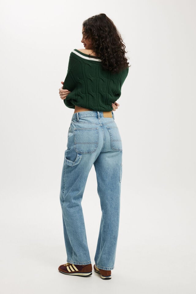 Cotton On Loose Straight Jean Bells Blue/carpenter