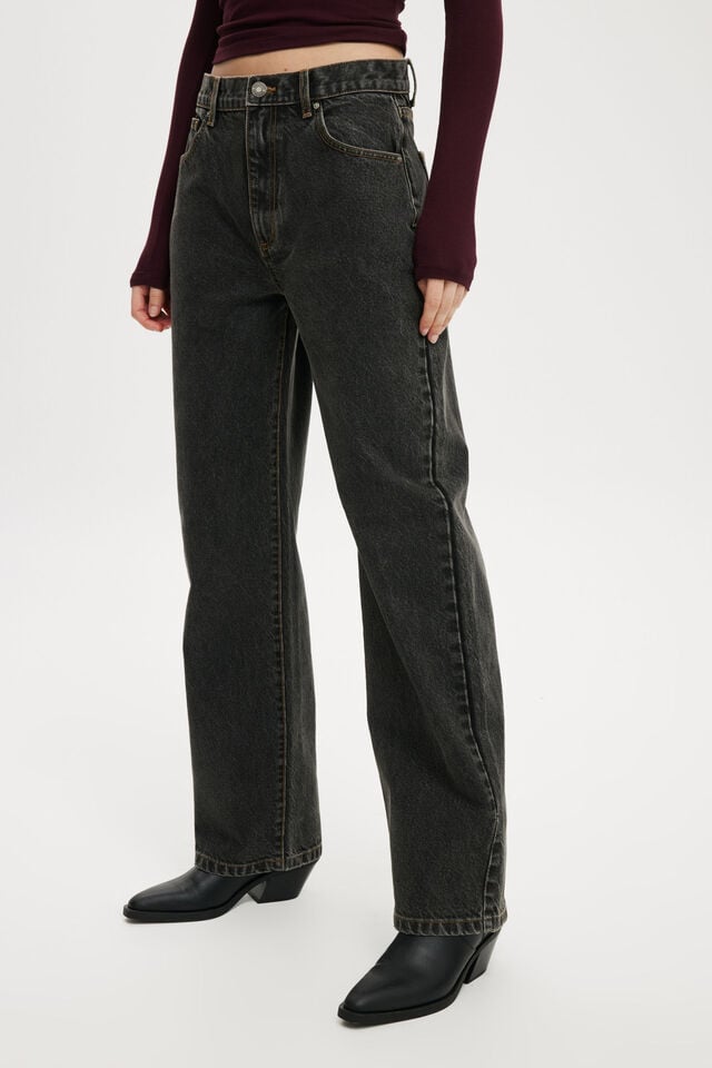 Cotton On Loose Straight Jean Smokey Black
